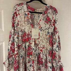 House of Lacuna Floral Print Dress